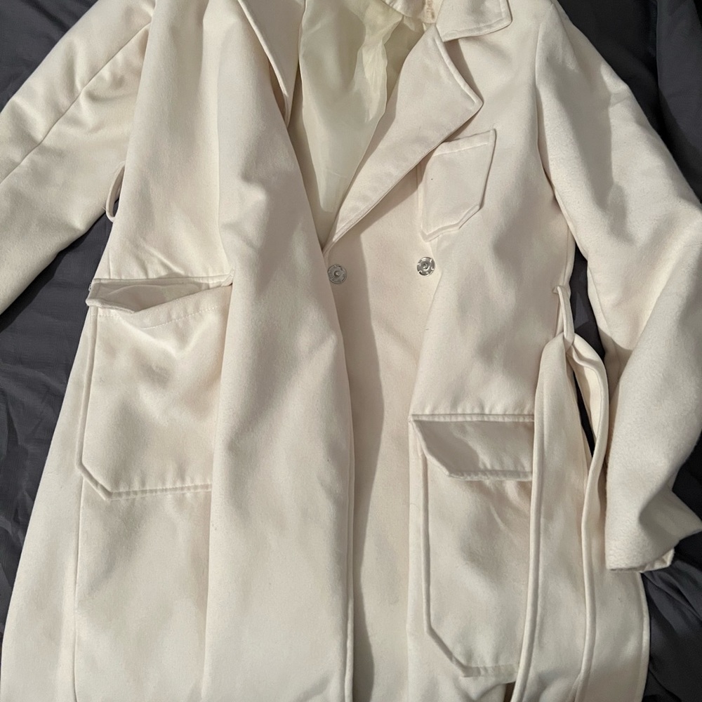 Fashion Nova Cream Trench - Picture 2 of 5